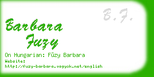 barbara fuzy business card