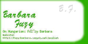 barbara fuzy business card